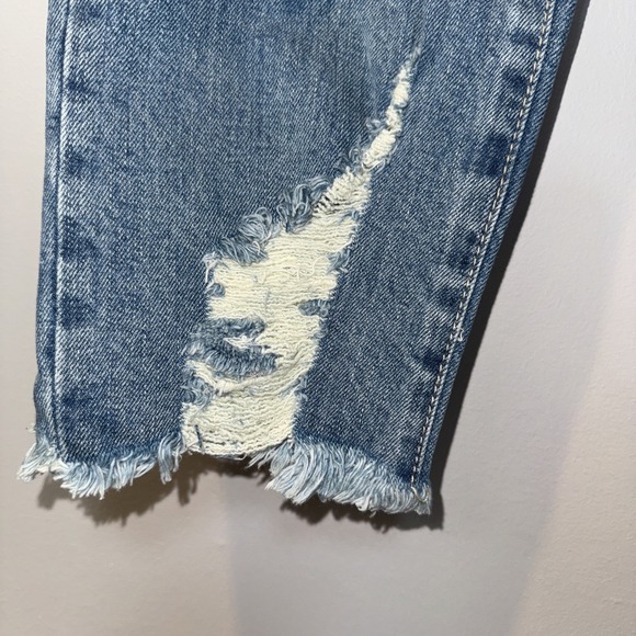 Juicy Couture NWT Pink JC Belt Look Scarf Med Blue Destroyed Venice Jeans Sz‎ 28 - Picture 3 of 11